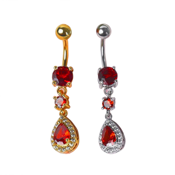 Yiyang roostevabast terasest nabasõrm tilga kujuga, unisex, piercingehted, elektroplaaditud