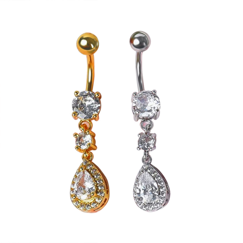 Yiyang roostevabast terasest nabasõrm tilga kujuga, unisex, piercingehted, elektroplaaditud