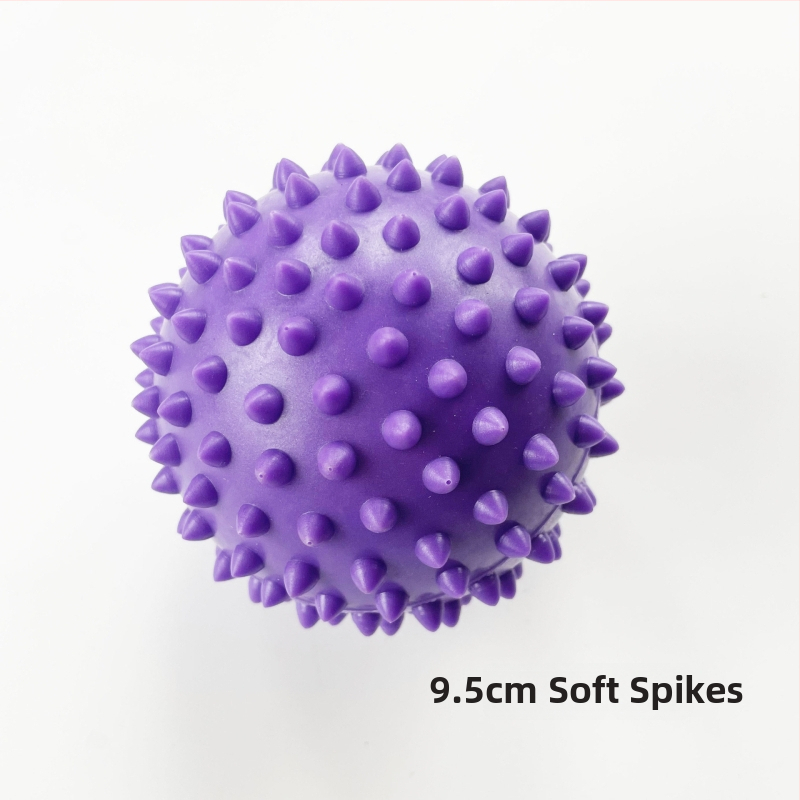 Μπάλα μασάζ με αγκάθια από μαλακό PVC για πίεση σημείων, ανακούφιση πελικής περιτονίας, γιόγκα και άσκηση