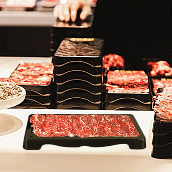 Baobang melamiinist veiselihaplaat hot pot jaoks, ruudukujuline, glasuuritud pind, logotüübi trükkimise võimalus