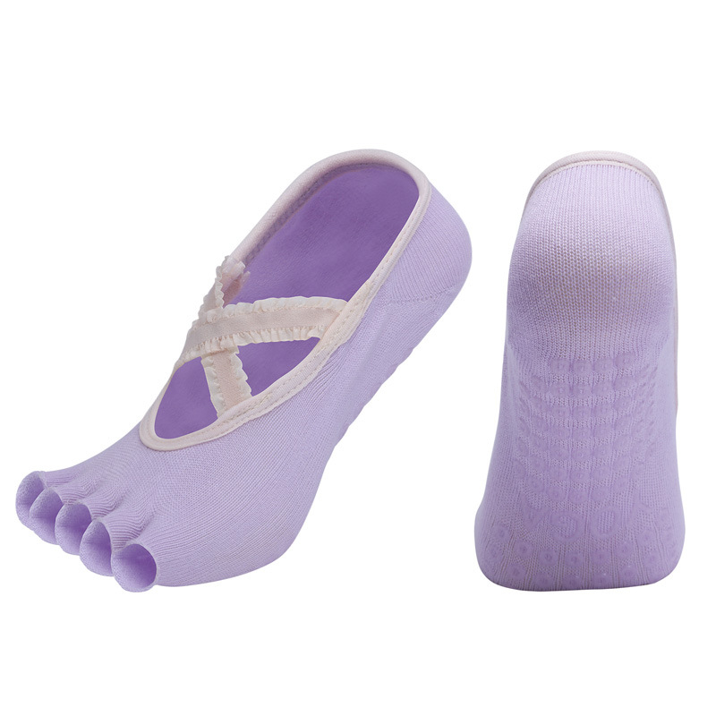 Jógához való lábujj zokni – keresztező pántos, félujjas kialakítás, márka TAZK, jóga kiegészítők