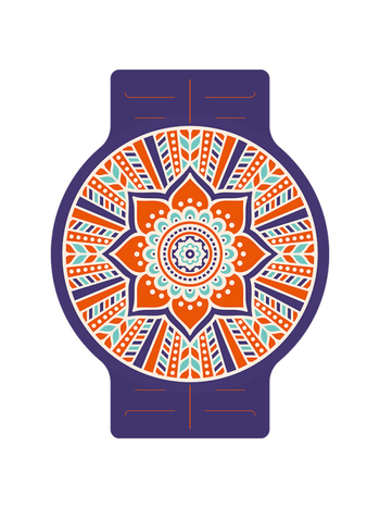 Μεγάλο στρογγυλό στρώμα γιόγκα για διαλογισμό, 5 mm πάχος, αντιολισθητικό