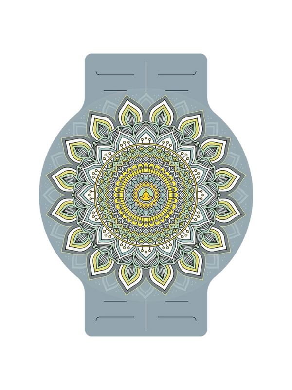 Μεγάλο στρογγυλό στρώμα γιόγκα για διαλογισμό, 5 mm πάχος, αντιολισθητικό