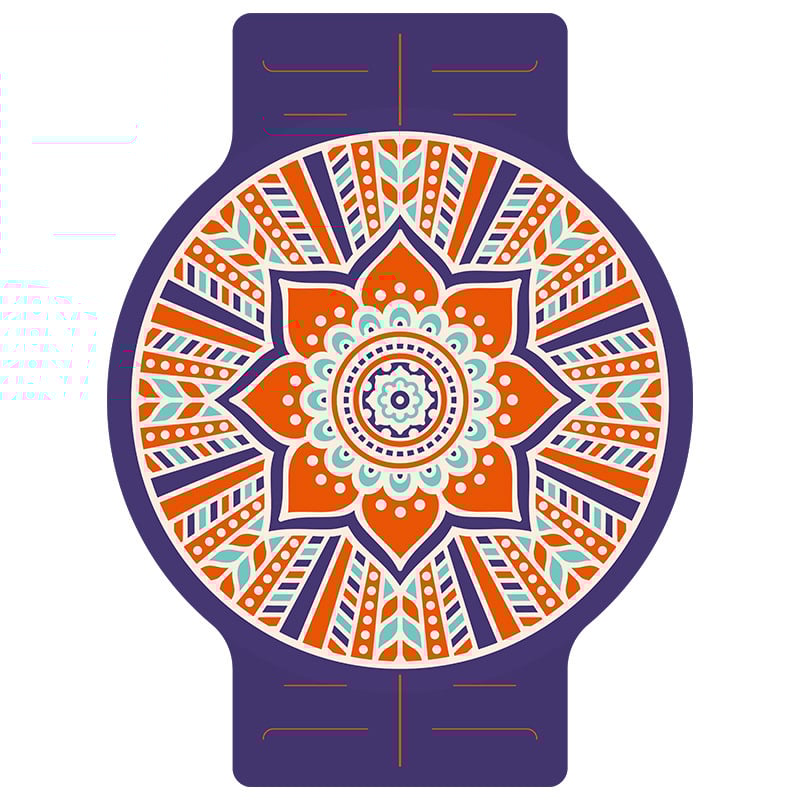 Μεγάλο στρογγυλό στρώμα γιόγκα για διαλογισμό, 5 mm πάχος, αντιολισθητικό