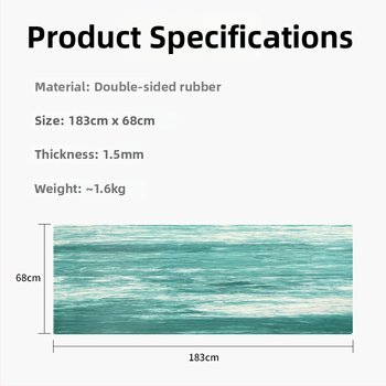 Γιόγκα στρώμα από καουτσούκ, 1,5 mm, αντιολισθητικό, υπερλεπτό, αναδιπλούμενο, φορητό για οικιακή χρήση