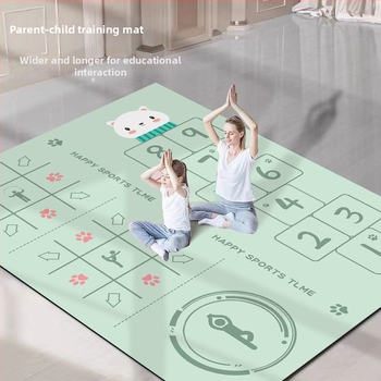 Ματ γιόγκα για δύο, πάχος 6 mm, απορροφητικό κραδασμών, μη υφαντό ύφασμα, γεωμετρικό σχέδιο