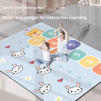 Ματ γιόγκα για δύο, πάχος 6 mm, απορροφητικό κραδασμών, μη υφαντό ύφασμα, γεωμετρικό σχέδιο