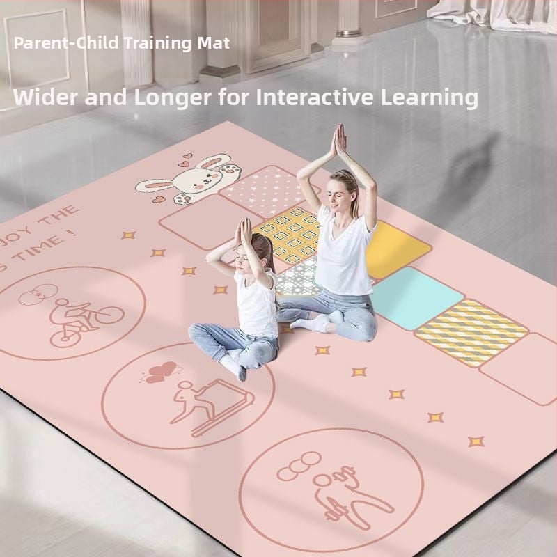 Ματ γιόγκα για δύο, πάχος 6 mm, απορροφητικό κραδασμών, μη υφαντό ύφασμα, γεωμετρικό σχέδιο