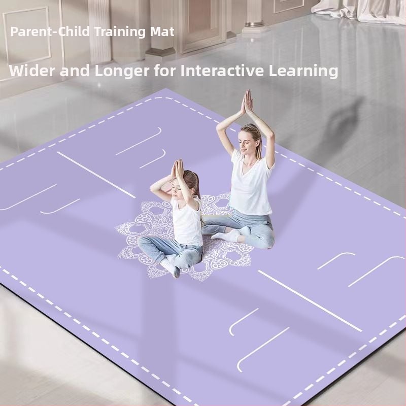 Ματ γιόγκα για δύο, πάχος 6 mm, απορροφητικό κραδασμών, μη υφαντό ύφασμα, γεωμετρικό σχέδιο