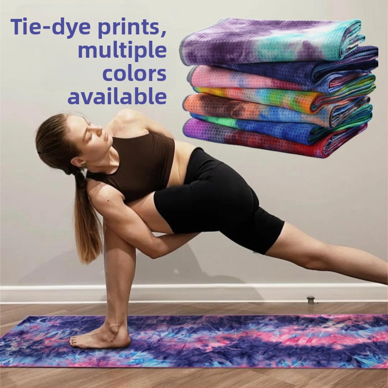 Πετσέτα γιόγκα από μικροΐνες, πάχος 2 mm, 360GSM, αντιολισθητικά σημεία