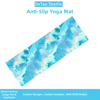 Antislips jogas dvilīt ar punktiem, 88% poliestera / 12% neilona, auduma svars 200 g/m², kopējais svars 280 g, piemērots jogai, āra sportam un pludmale