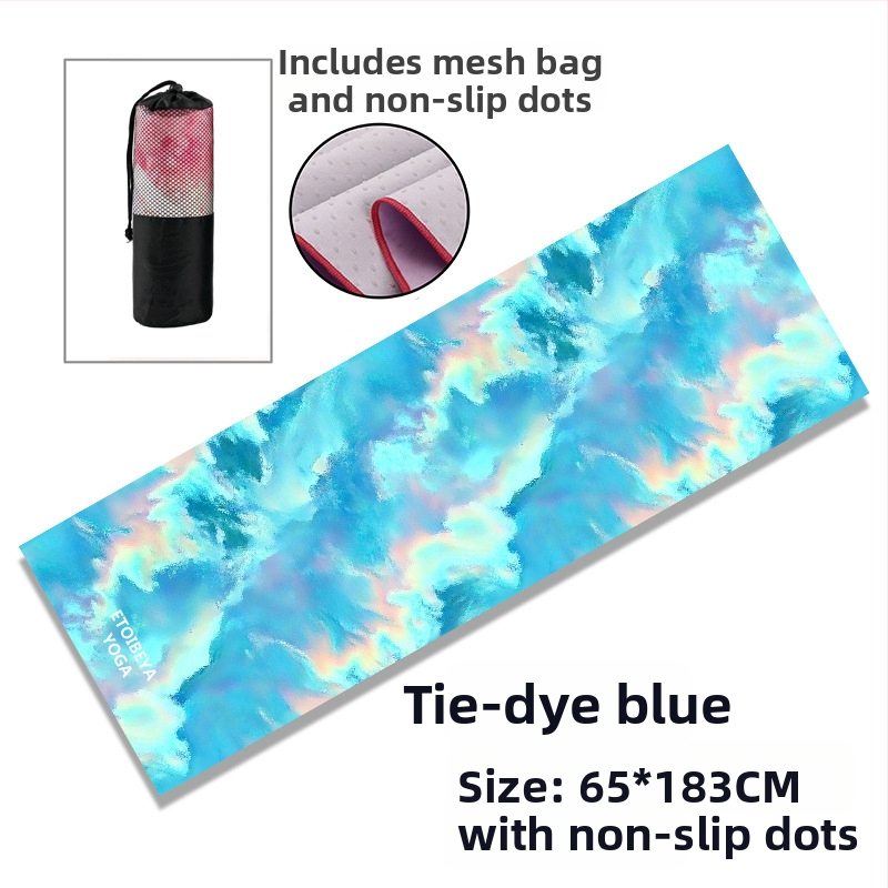 Antislips jogas dvilīt ar punktiem, 88% poliestera / 12% neilona, auduma svars 200 g/m², kopējais svars 280 g, piemērots jogai, āra sportam un pludmale