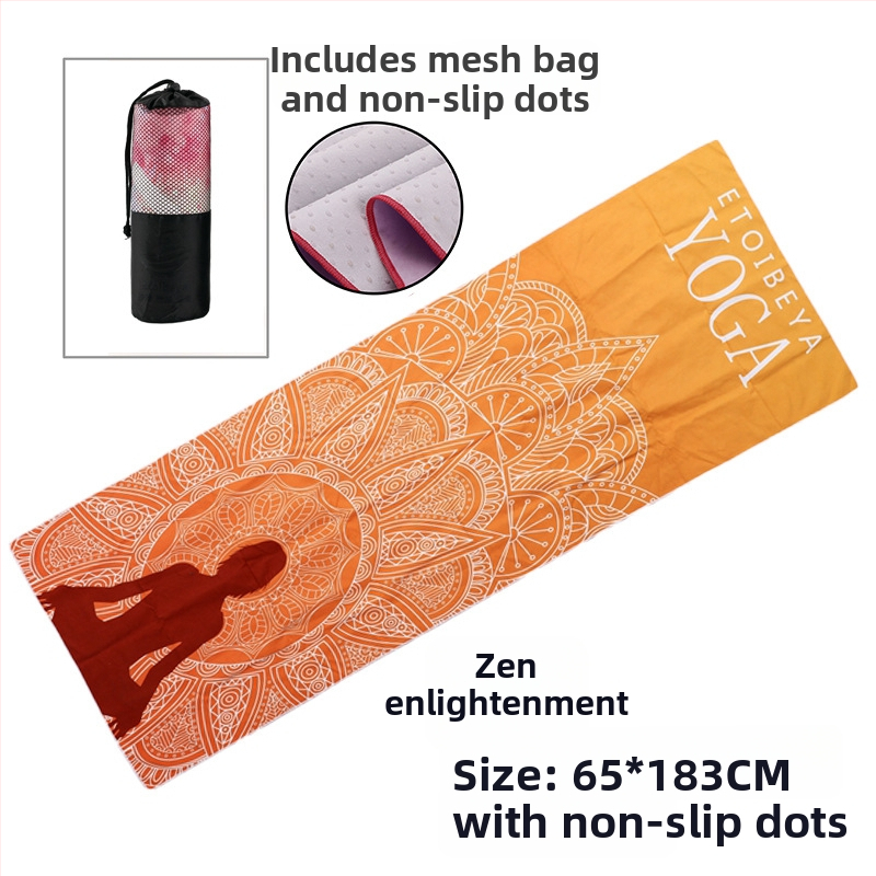 Antislips jogas dvilīt ar punktiem, 88% poliestera / 12% neilona, auduma svars 200 g/m², kopējais svars 280 g, piemērots jogai, āra sportam un pludmale