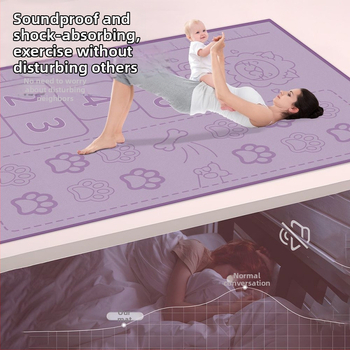 Χάλακι γιόγκα για δύο - Αντιολισθητικό, 8 mm, Πολυεστερικό ύφασμα, Απορροφητικό κραδασμών και Ηχομονωτικό
