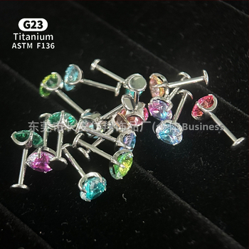 Ausies smeigtukas iš F136 titano lydinio – gradientinis paukščių lizdo dizainas, 5A cirkonas kristalas, vidinis sriegis