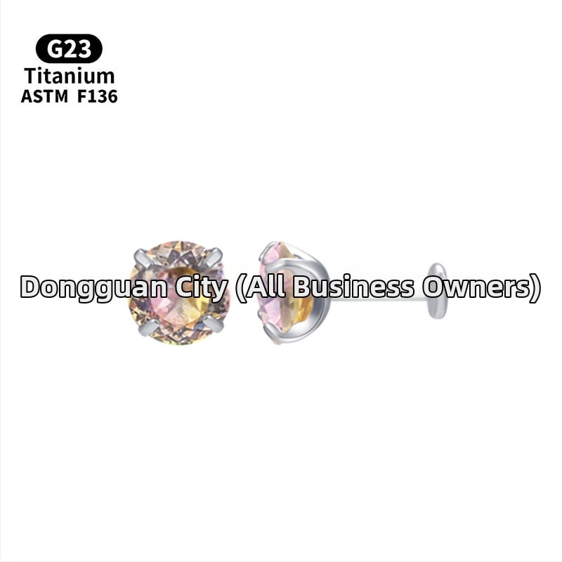 Ausies smeigtukas iš F136 titano lydinio – gradientinis paukščių lizdo dizainas, 5A cirkonas kristalas, vidinis sriegis