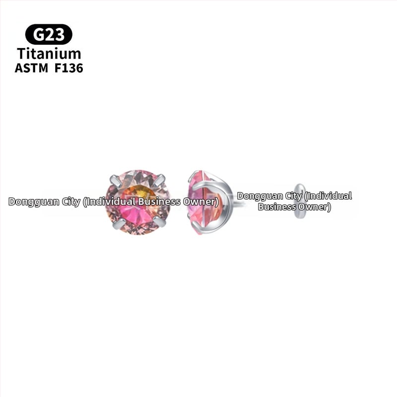 Ausies smeigtukas iš F136 titano lydinio – gradientinis paukščių lizdo dizainas, 5A cirkonas kristalas, vidinis sriegis