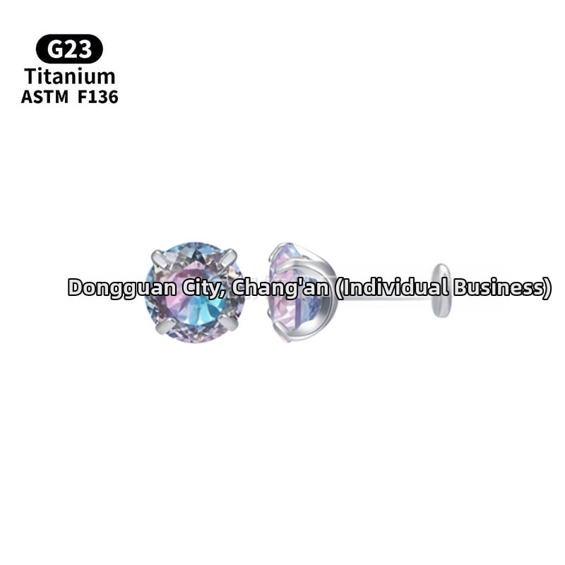 Ausies smeigtukas iš F136 titano lydinio – gradientinis paukščių lizdo dizainas, 5A cirkonas kristalas, vidinis sriegis