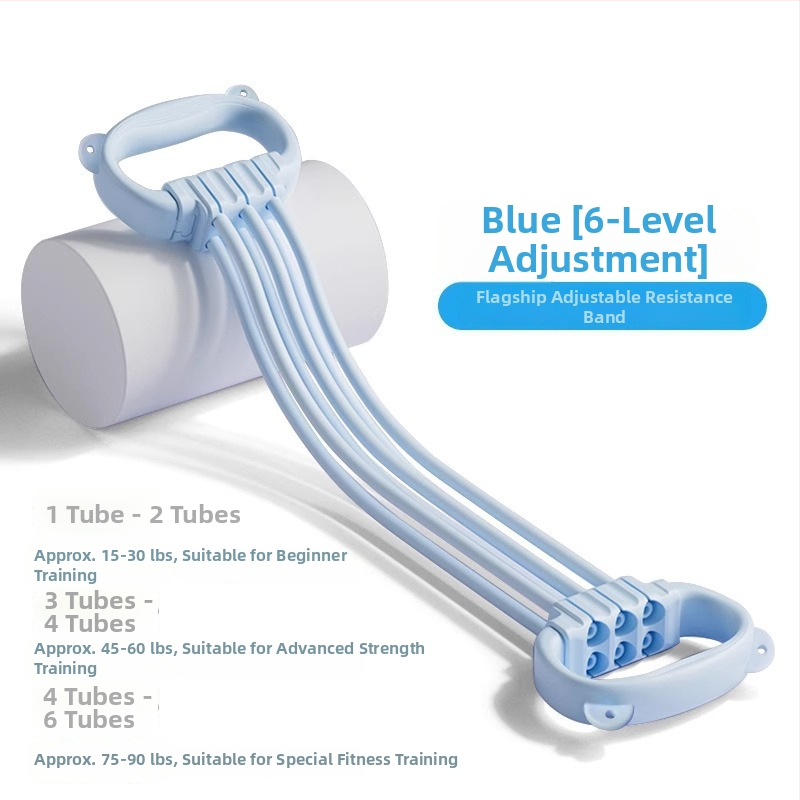 Regulējama pretestības lente muguras trenēšanai un plecu atvēršanai, mājas fitnesam un jogai; ABS materiāls; plaukstas satvēriena spēka trenēšanas ierīce