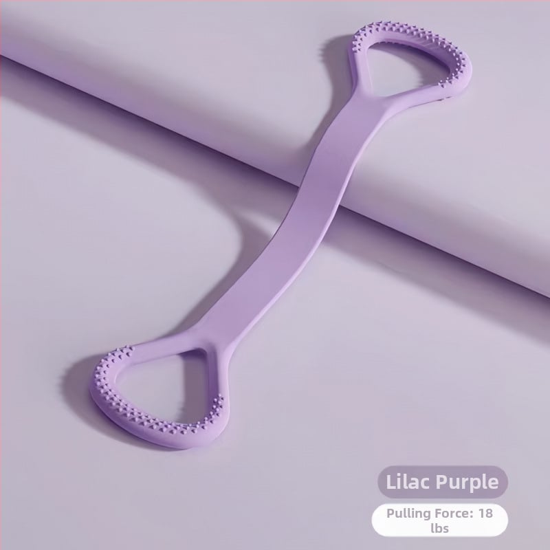 Regulējama pretestības lente muguras trenēšanai un plecu atvēršanai, mājas fitnesam un jogai; ABS materiāls; plaukstas satvēriena spēka trenēšanas ierīce