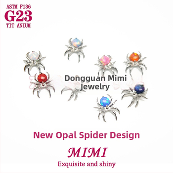 Titano lydinio pirsingo juvelerija su cirkonijų įdėklu, unisex dizainas, Princesės serija