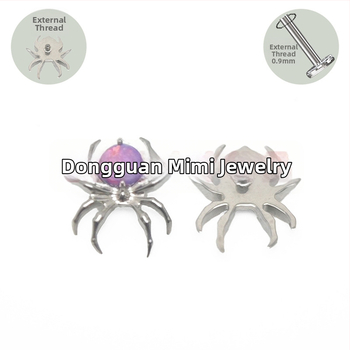 Titano lydinio pirsingo juvelerija su cirkonijų įdėklu, unisex dizainas, Princesės serija