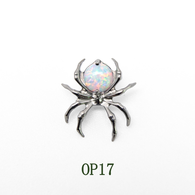 Titano lydinio pirsingo juvelerija su cirkonijų įdėklu, unisex dizainas, Princesės serija