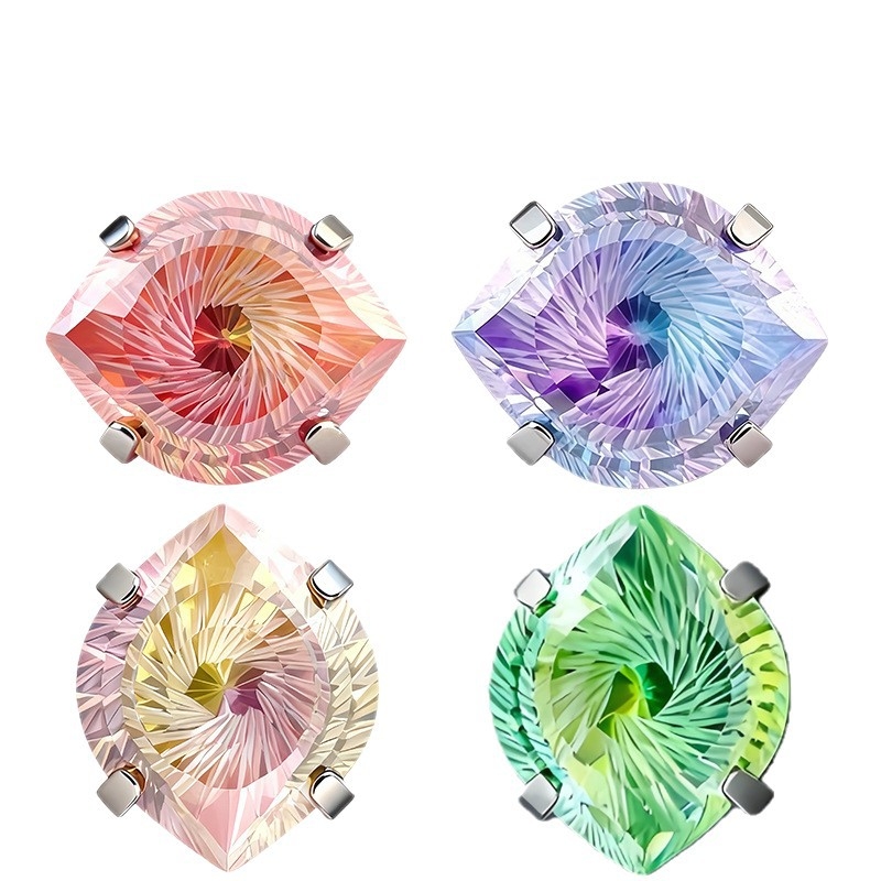 Titano lydinio piercing papuošalai – akis formos dizainas: velnio akis, šėtono akis ir sūkuriu akis su cirkoniu 5A (F136); deimantinė apdirbimas, unisex, nišinį stilių