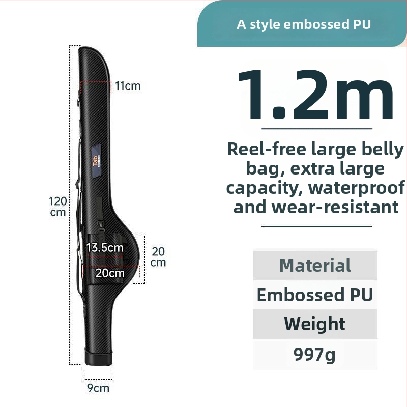 Θήκη για καλάμια με σκληρό περίβλημα — PVC, υπερ-ελαφριά, κατάλληλη για θαλάσσιο ψάρεμα