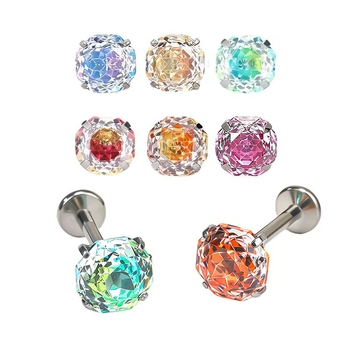 Liežuvio žiedas – rožių pjūvis, titano lydinys, geometrinis dizainas, cirkonas, su deimantais įstatymais