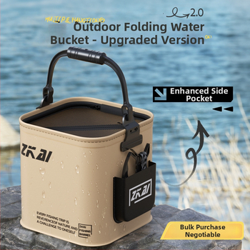 Antel EVA Αναδιπλούμενος, Αδιάβροχος Κουβάς για Ζωντανά Ψάρια – Φορητό Εξωτερικό Κουτί Ψαρέματος