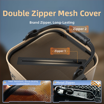 Antel EVA Αναδιπλούμενος, Αδιάβροχος Κουβάς για Ζωντανά Ψάρια – Φορητό Εξωτερικό Κουτί Ψαρέματος