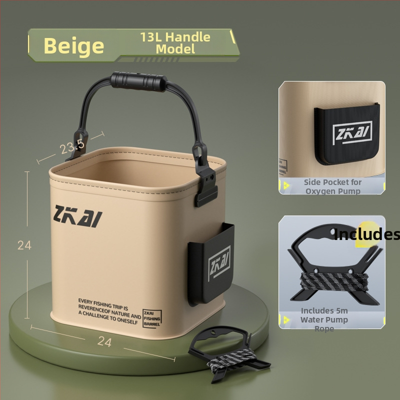 Antel EVA Αναδιπλούμενος, Αδιάβροχος Κουβάς για Ζωντανά Ψάρια – Φορητό Εξωτερικό Κουτί Ψαρέματος