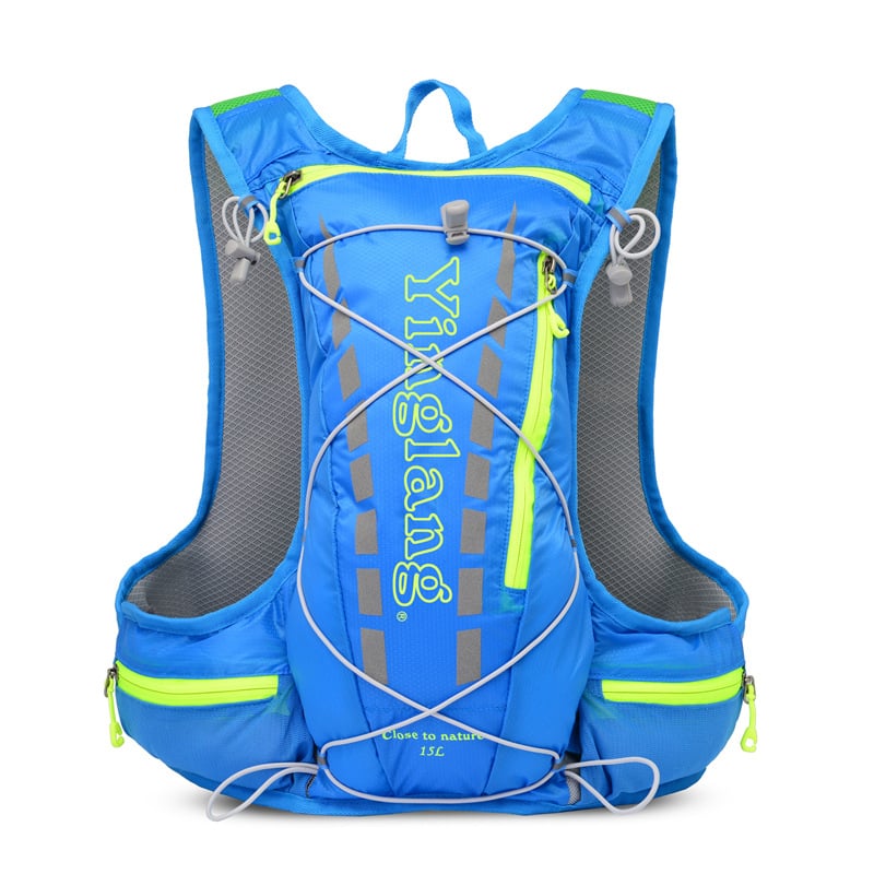 Szabadban használható ultrakönnyű hátizsák-vest Nylon anyagból, lélegző, vízálló, vállpánt légpárnás