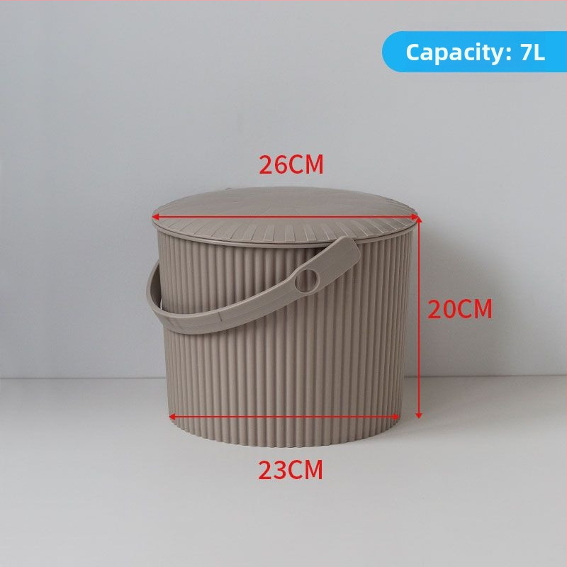 Σκαμπό-κάδο από πλαστικό με παχυσμένο καπάκι, για οικιακή χρήση (Μάρκα: Unique; Κυκλοφόρησε το 2023; Όχι εισαγόμενο)