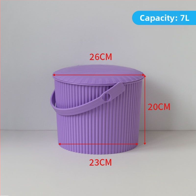 Σκαμπό-κάδο από πλαστικό με παχυσμένο καπάκι, για οικιακή χρήση (Μάρκα: Unique; Κυκλοφόρησε το 2023; Όχι εισαγόμενο)