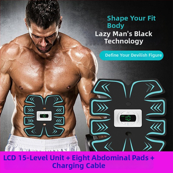 Тренажор за коремни мускули за дома с осем-пакетен дизайн, неразгъваем, марка Unique, за семейна употреба