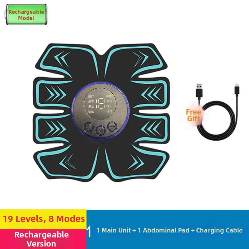 Тренажор за коремни мускули за дома с осем-пакетен дизайн, неразгъваем, марка Unique, за семейна употреба