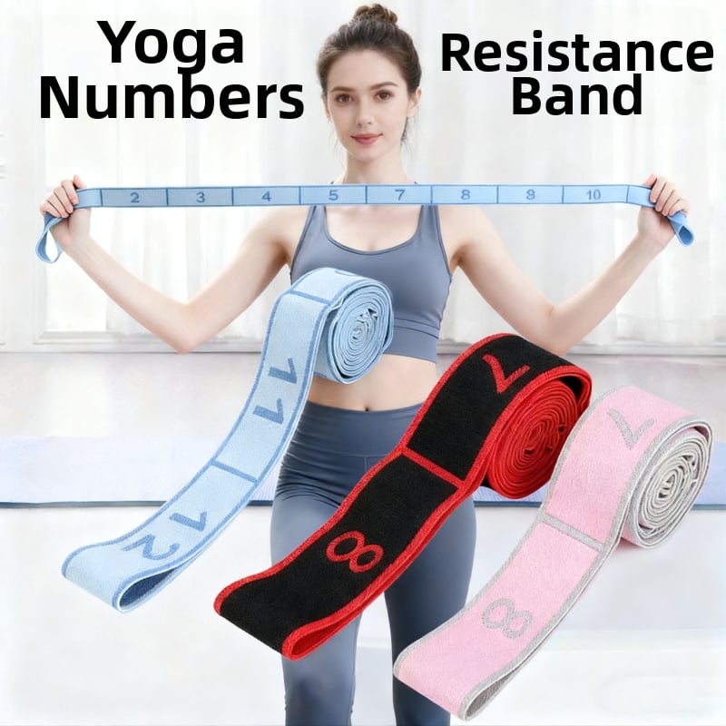 Λάστιχο αντίστασης γιόγκα με διαμερισμένο σχέδιο, ελαστικό, κατάλληλο για τέντωμα και άνοιγμα ώμων, πιλάτες (Μάρκα: Ruiyi)