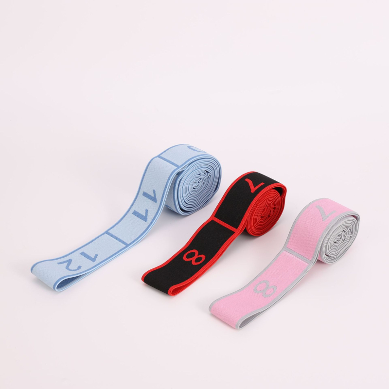 Λάστιχο αντίστασης γιόγκα με διαμερισμένο σχέδιο, ελαστικό, κατάλληλο για τέντωμα και άνοιγμα ώμων, πιλάτες (Μάρκα: Ruiyi)