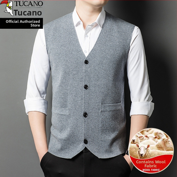 Puuvillane vest kapuutsiga kardiganistiiliga, ühe rivi nupudega, triikimata, ühetooniline