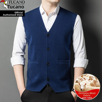 Puuvillane vest kapuutsiga kardiganistiiliga, ühe rivi nupudega, triikimata, ühetooniline