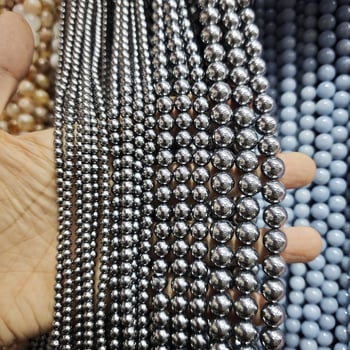 DIY dodaci za nakit - okrugle obsidijanske perle, matirano rezana površina, kristalni materijal, brend Go to Rui