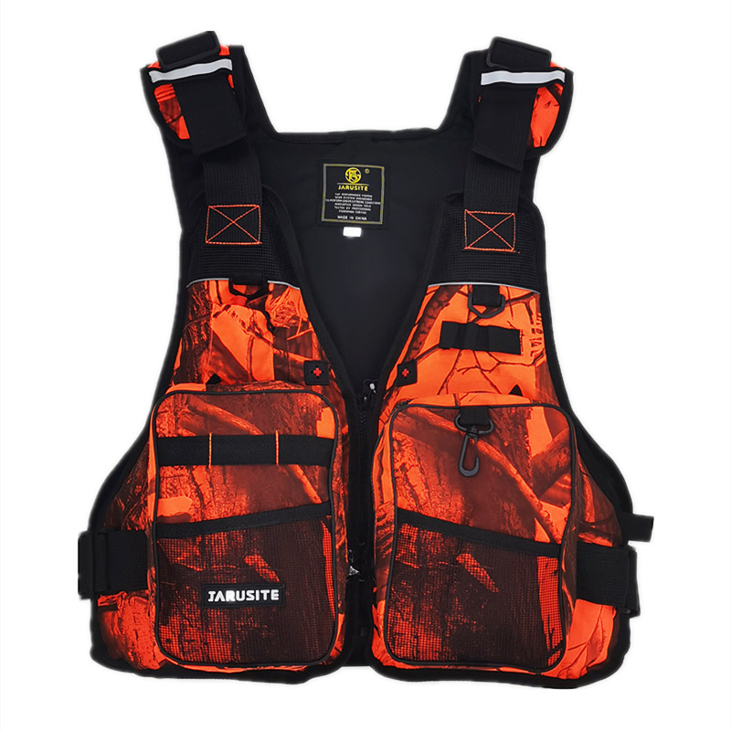 Glābšanas veste jūras zvejniecībai ar lielu peldspēju, Oxford audums, 5 kabatas, Pearl cotton pildījums