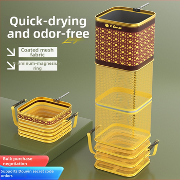 Antel zvejas aizsardzības tīkla soma ar nostiprinātu cinka sakausējumu un biezu pārklātu sietveida audumu