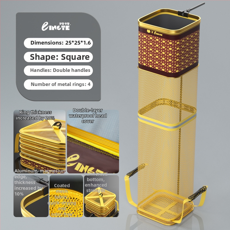 Antel zvejas aizsardzības tīkla soma ar nostiprinātu cinka sakausējumu un biezu pārklātu sietveida audumu