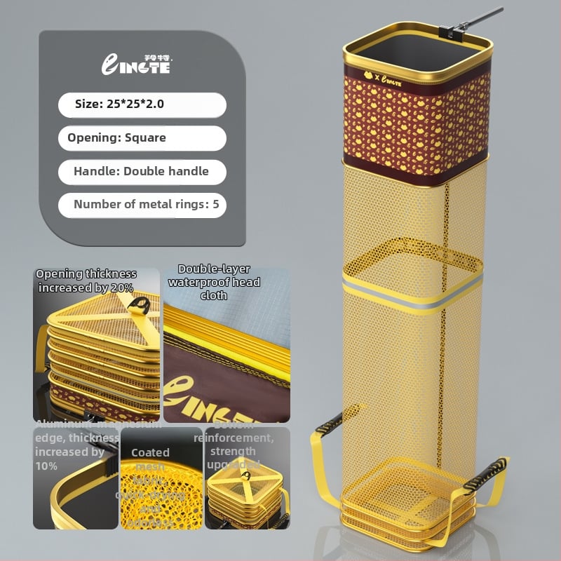 Antel zvejas aizsardzības tīkla soma ar nostiprinātu cinka sakausējumu un biezu pārklātu sietveida audumu