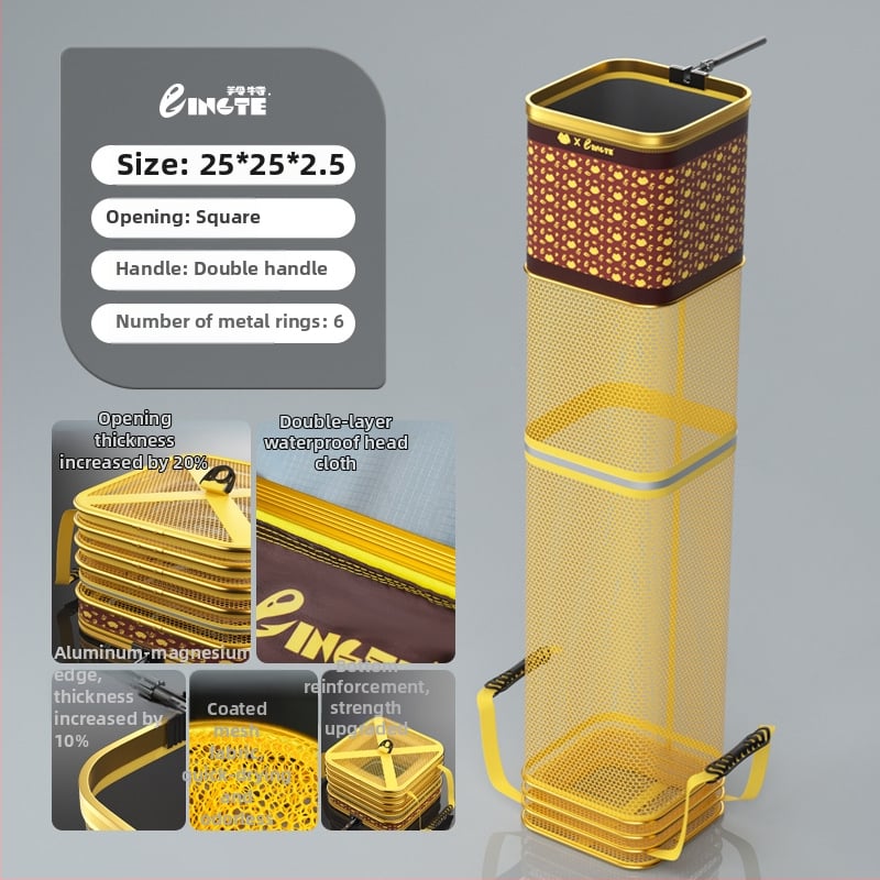 Antel zvejas aizsardzības tīkla soma ar nostiprinātu cinka sakausējumu un biezu pārklātu sietveida audumu