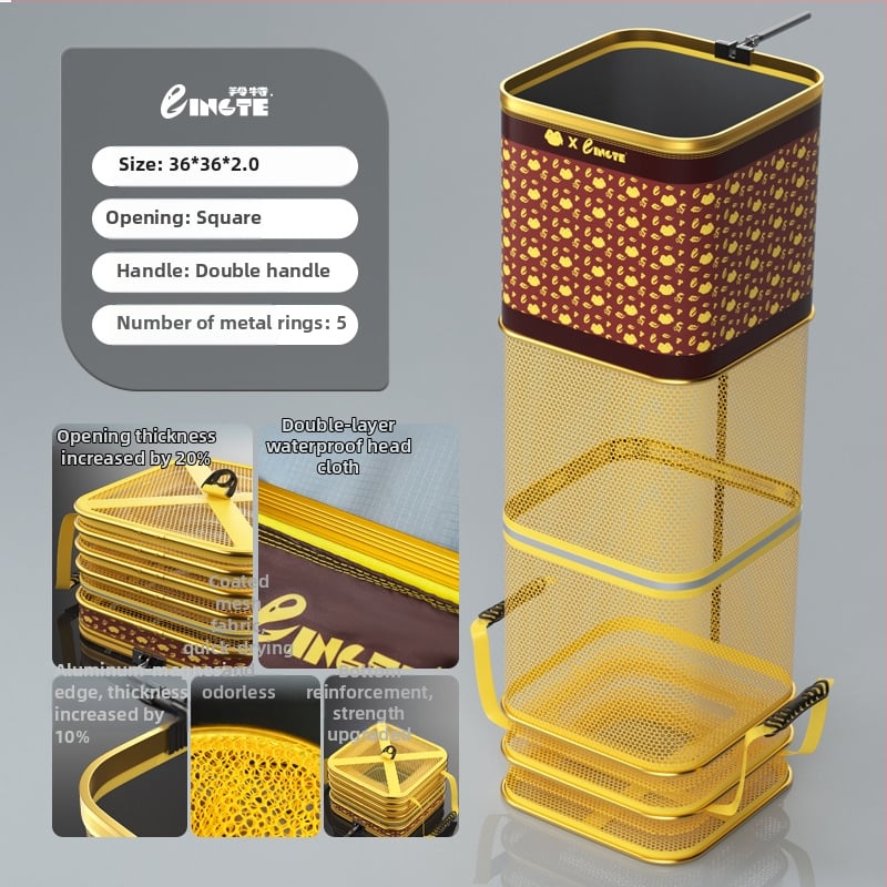 Antel zvejas aizsardzības tīkla soma ar nostiprinātu cinka sakausējumu un biezu pārklātu sietveida audumu