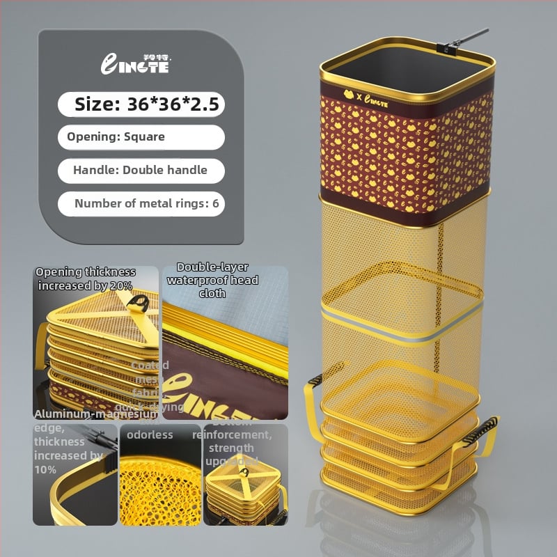 Antel zvejas aizsardzības tīkla soma ar nostiprinātu cinka sakausējumu un biezu pārklātu sietveida audumu